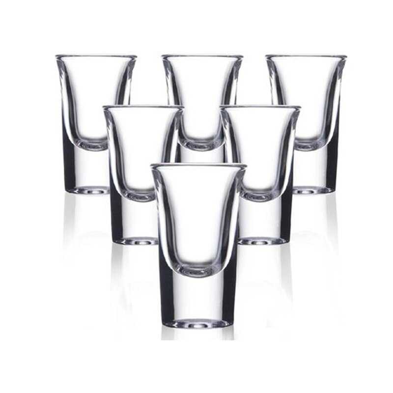 6 st genomskinligt snapsglas kopp glas hög sprit vitvin glas kopp fest dricka tjock botten kopp hushåll