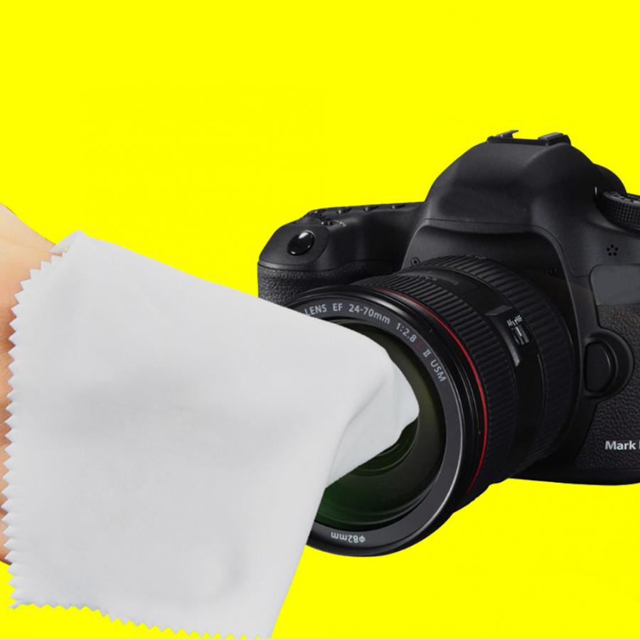 Panos macios cinzentos da limpeza de microfibra de magicfiber do jogo da limpeza da câmera para a limpeza do sensor das telas da tabuleta do telefone celular dos vidros