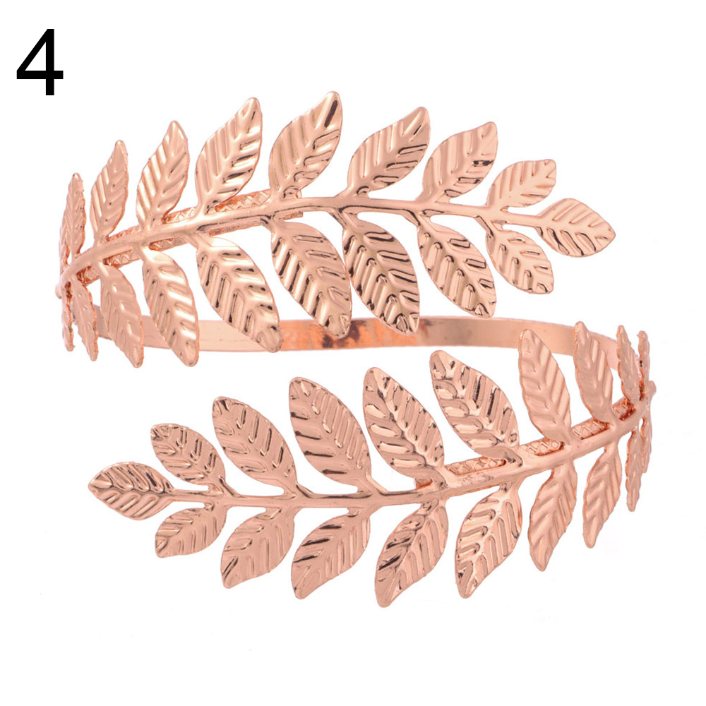 Pulsera de brazo de Metal Vintage para mujer, brazalete con forma redonda, cadena para el brazo superior, estilo romano griego: VERMEIL