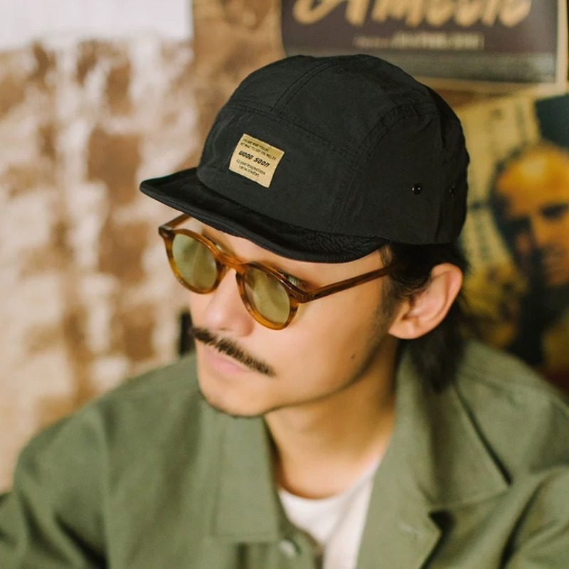 Japanese 5 Panel Quick-drying Breathable Short Brim Baseball Cap Men Women Face Small Soft Top Hip-hop Cap Women Soft Brim Hat