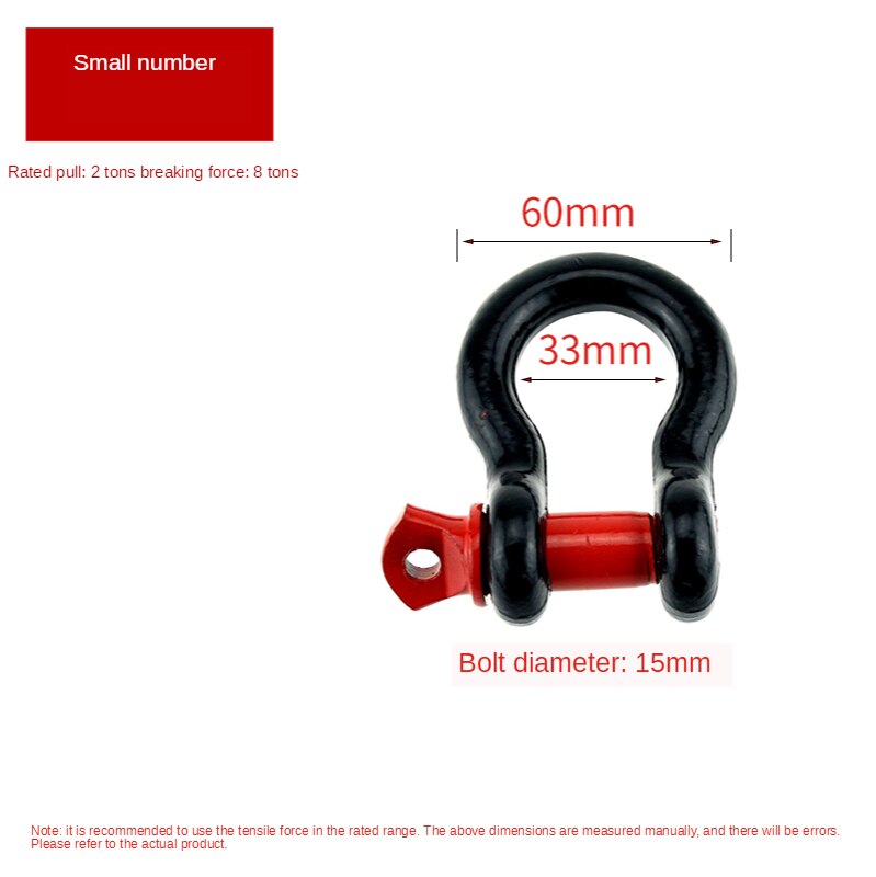 Car trailer rope u-shaped hook high strength trailer hook self-driving off-road trailer with shackle traction hook supplies: A