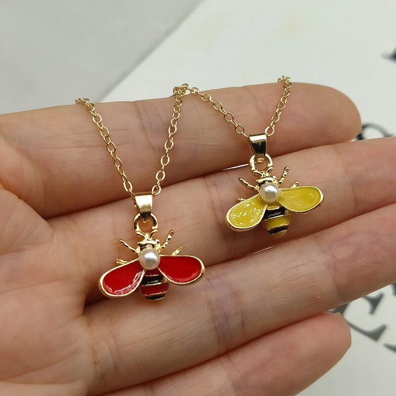 Bee Ketting Leuke Mode Meisje Vrouwen Ketting Gouden Zilveren Kleur Mooie Hanger Hals Sieraden