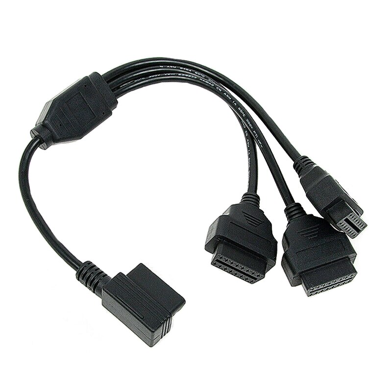 Diagnostic OBD2 Extension OBDII Cable 16Pin Male To 16Pin Female Connector for OBDII Scanner Diagnostic Tool 1 to 2 cable