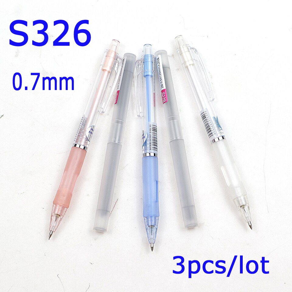 Mechanical Pencil 0.5/0.7mm 2B Cute Plastic Translucent Automatic Pencil Drafting Painting For Student School Office Supplies: 3Pen- 2Refill-0.7mm