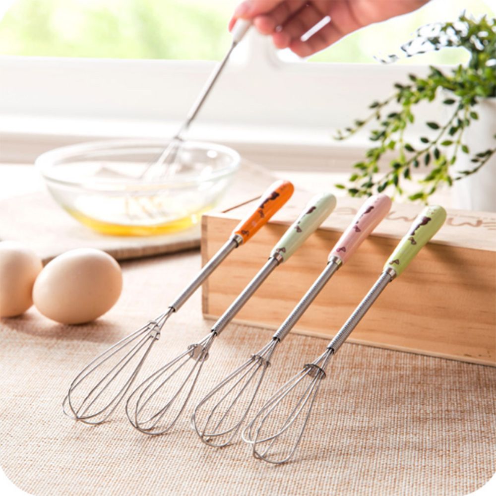 Multifunctionele Keramische Handvat Rvs Hand Ei Kloppers Keuken Gadgets Ei Roeren Garde Roterende Keuken Accessoires