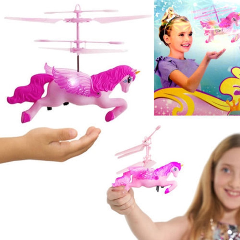 Cute Animal Toy RECHARGEABLE HAND FLYING LED REMOTE CONTROL PINK GIRLS TOYS Birthday Christmas For Girls Children