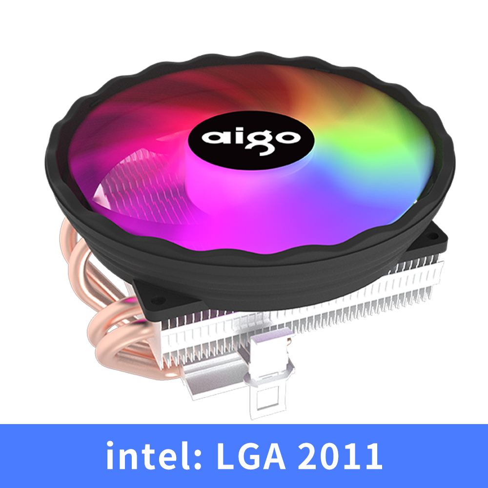Aigo ice 400x 4 varmerør cpu-kjølervifte rgb 4- pins pwm datamaskinkabinettvifte stille intel lga 1700 1200 1150 1151 amd  am3 am4: Himmelblå