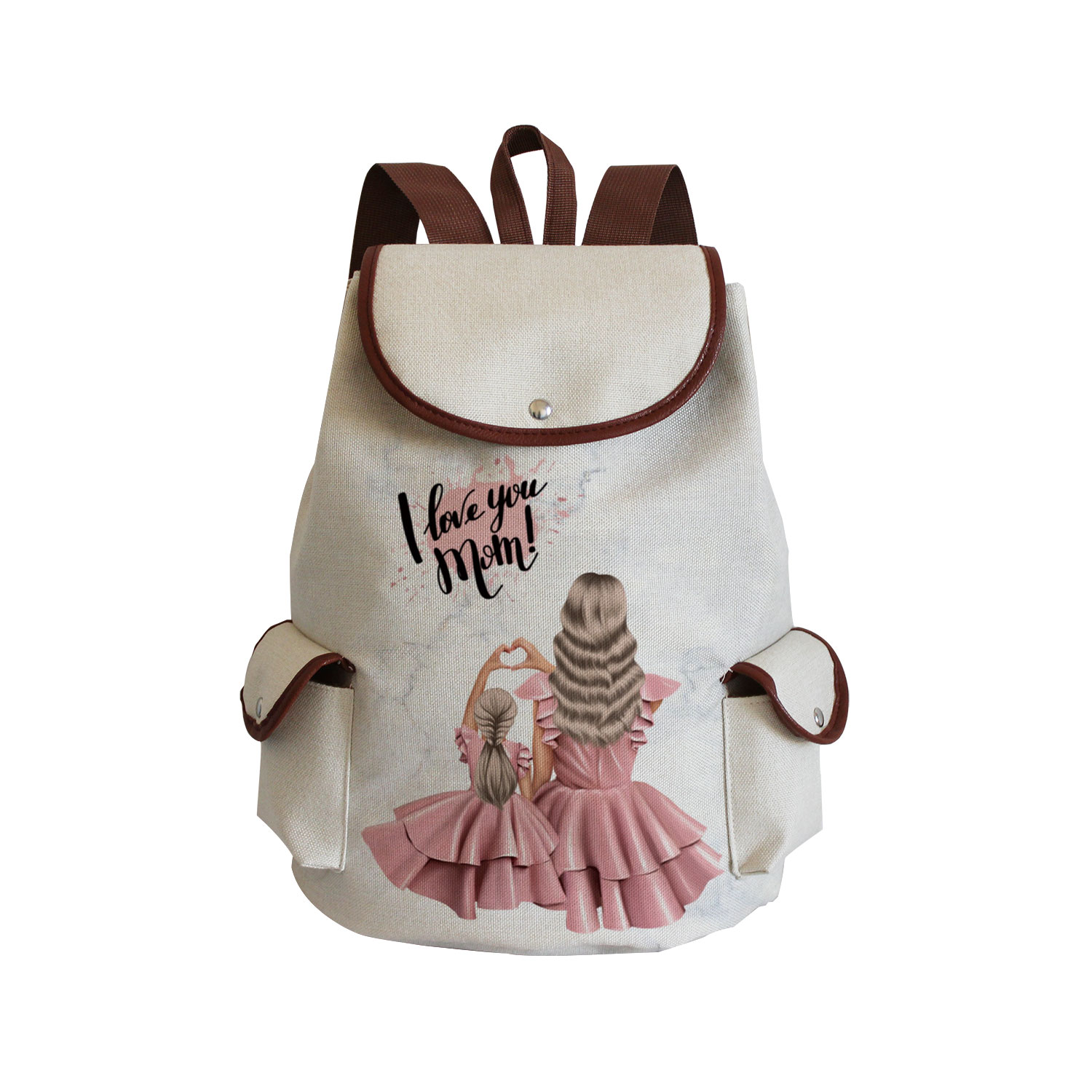 Large Capacity Drawstring Backpack Women Preppy Style Cartoon Super Mom Life Momlife Mama Mama Portable Linen Backpack Book Bag: sj3047 Mom Bag