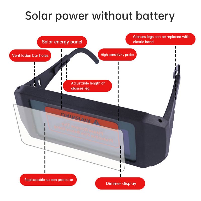 UV Welding Glasses Auto-darkening Automatic Dimming Welding Helmets Solar Goggles Special Safety Protection For Welding Worker
