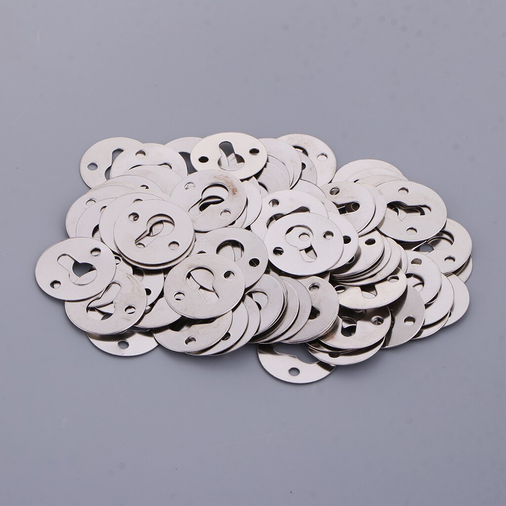 100 pièces ronde trou de serrure cintres attaches suspendus matériel pour cadre photo 23mm