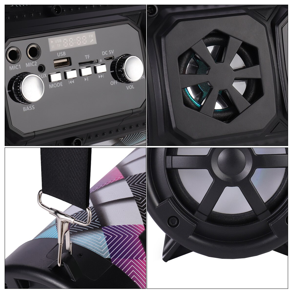 Portable Bluetooth Speaker Column Outdoor Wireless Speaker Music Stereo