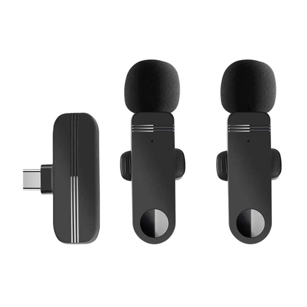Neues kabelloses Lavalier-Mikrofon, tragbares Mini-Mikrofon für Audio-- und Videoaufnahmen für iPhone und Android, Live-Übertragung, Spielen-Telefonmikrofon: Lila