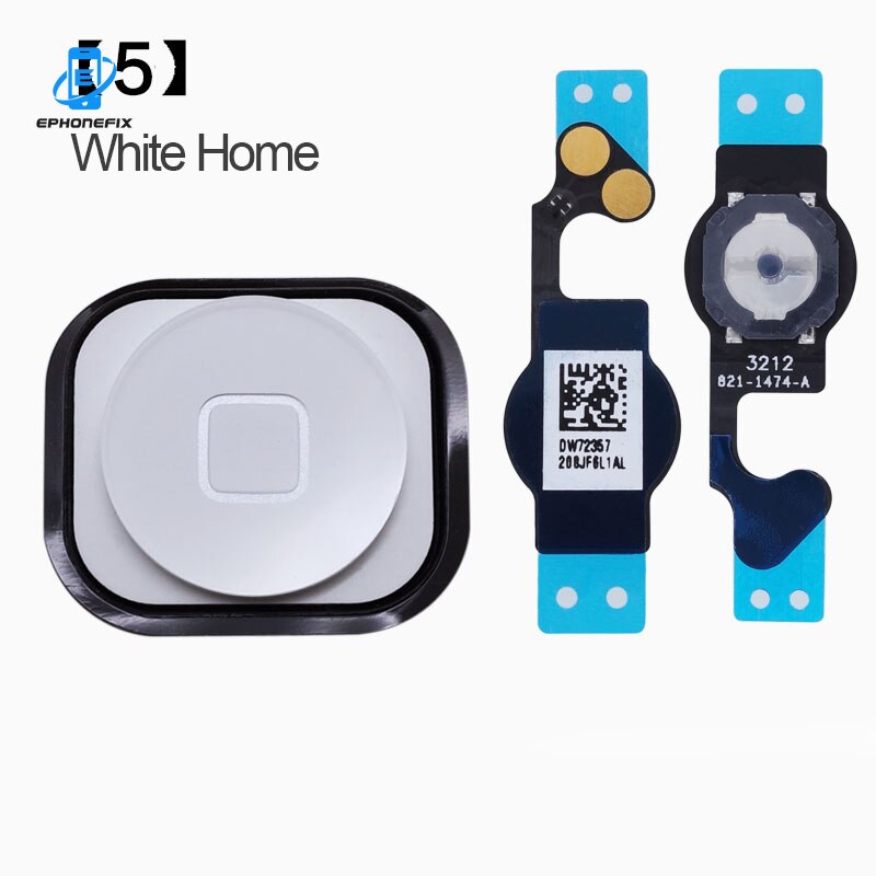 Home Button mit Flex Kabel für iPhone 5 5S Home button Flex Montage: iphone 5 white