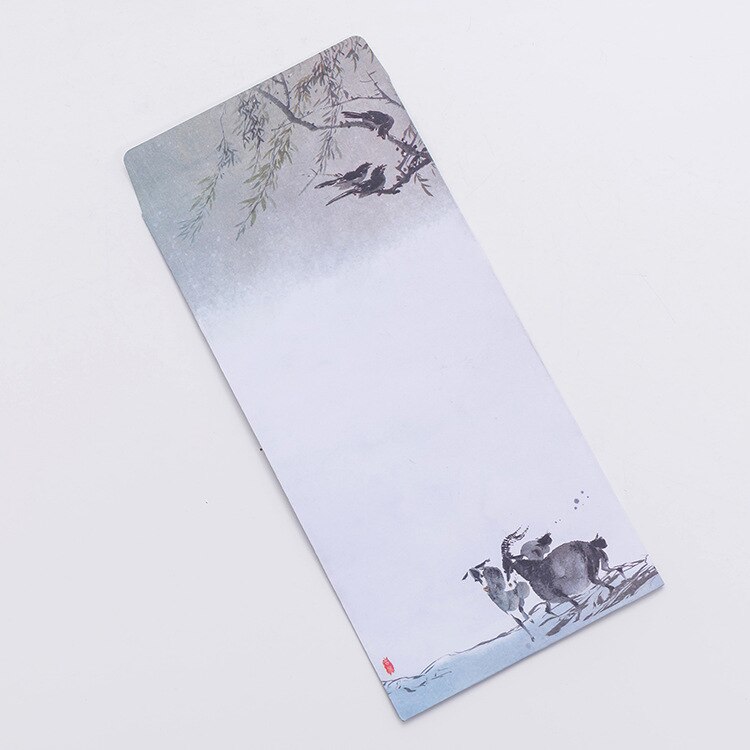 Sobre de papel Estilo Vintage chino para niños, sobres Kawaii de papel Kraft con letras, material de papelería coreana, suministros escolares, 5 uds.: 3