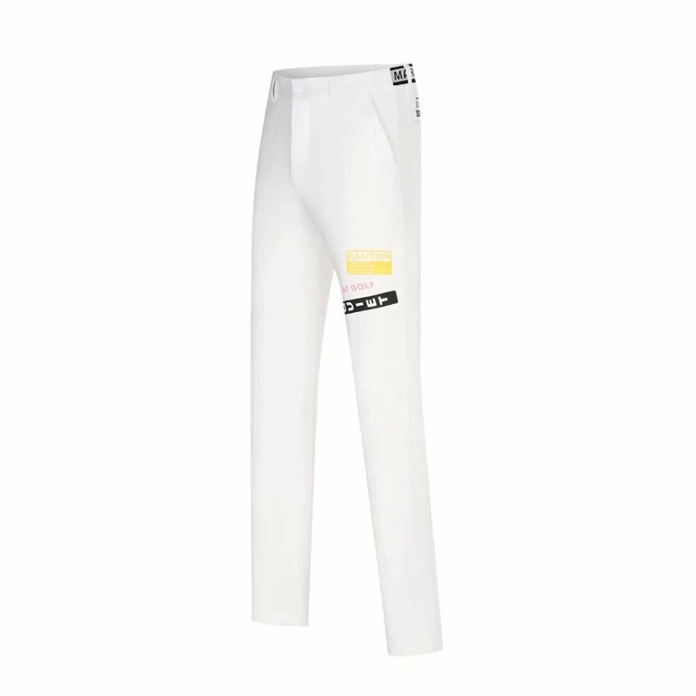golf pants spring thin quick dry trousres golf clothing men Elastic cloth: White / W38