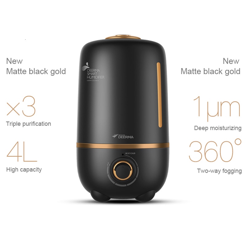 Xiaomi Deerma 4L Ultrasou argent Ion Humidifie ménage diffuseur d'eau chambre bureau bouton maison antibactérien humidificateur d'air