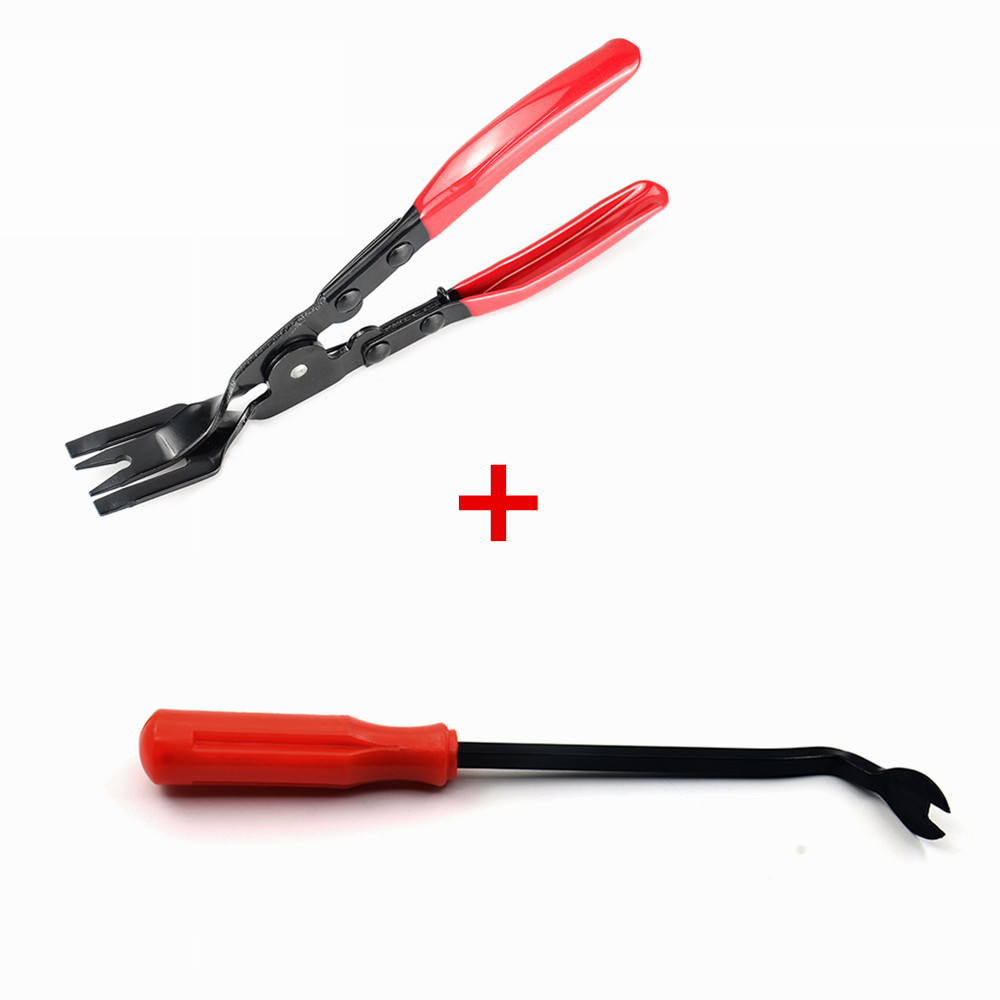 Car Headlight Repair Installation Tool Trim Clip Removal Pliers Panel Fascia Dash Upholstery Remover Hand-held Disassembly Tool: Blue