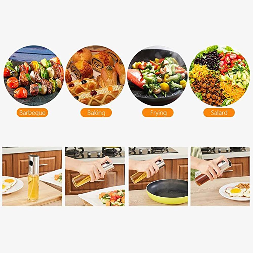 Olijfolie Spuit Dispenser Voor Koken, food-Grade Glas Olie Spuiten Transparante Azijn Fles Olie Dispenser 100Ml Voor Keuken