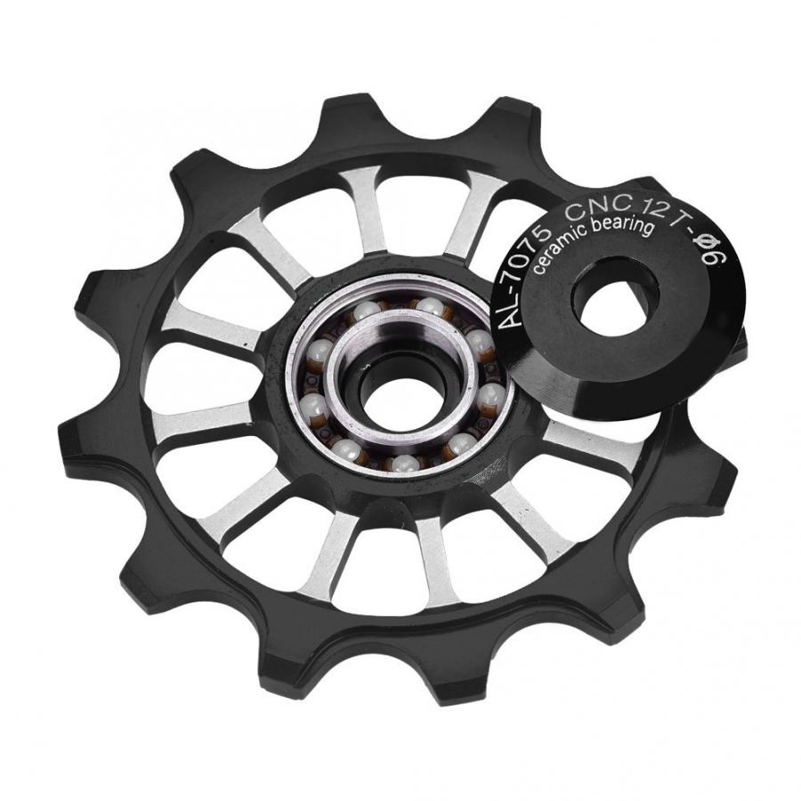 12T Bike Rear guide wheel Ceramic Jockey Wheel Bearing Aluminum Alloy Bicycle Bike Rear Derailleur Pulley Guide Wheel bike parts