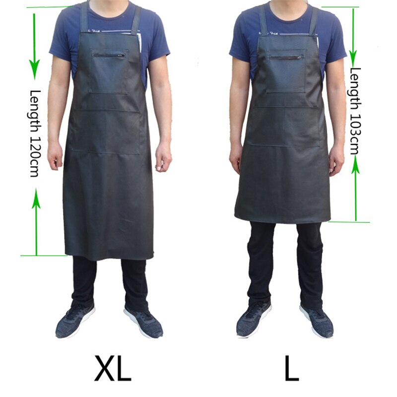 Cuir coréen imperméable et tablier de cuisine, salopette en PU, pour usage domestique, pour hommes et femmes
