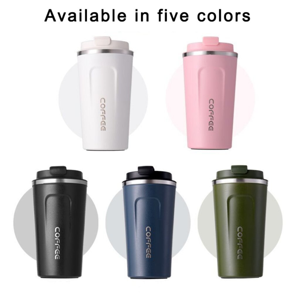 Termo grande y grueso para coche, taza de café de 510ml, termo de viaje, termo para