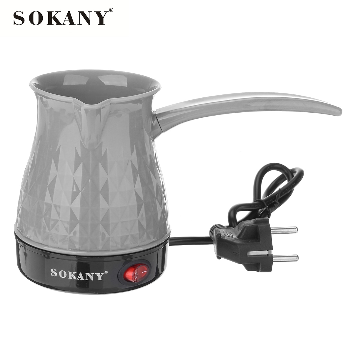 Sokany kaffemaskine elektrisk kaffe percolato kaffekande bærbar espressomaskine hurtig varmebestandig eu-stik vandtæt