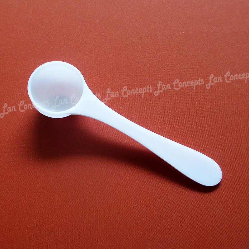 100pcs/lot 2.5g / 5ML Plastic Scoop 2.5 gram PP Measuring Spoon - 95x25x17mm white