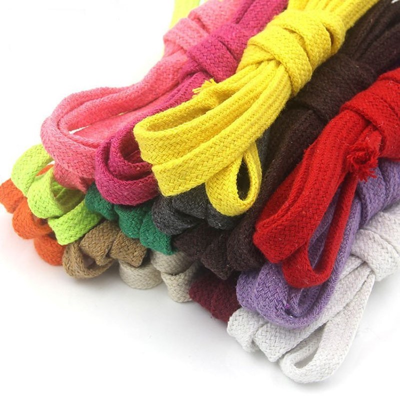 Cuerda de algodón de 10mm, cordón trenzado plano, tejido Multicolor para bolso, artesanía hecha a mano, costura textil para el hogar, 5 yardas