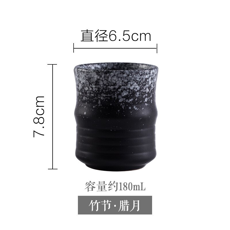 Japansk keramik kop hjemmelavet kop retro lille vinglas sake kop blomst te kop stentøj lille kop kaffekop: F