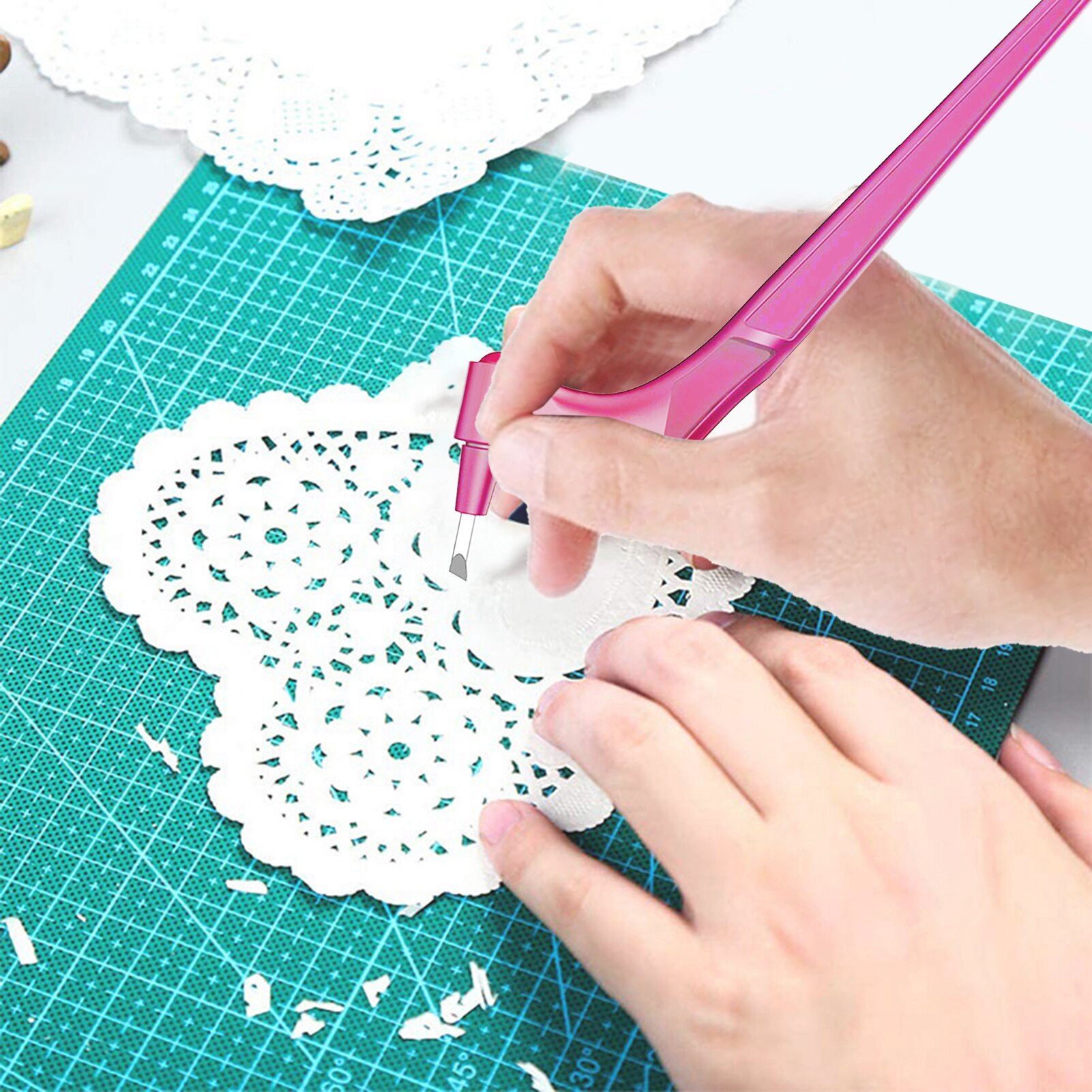Craft Paper Cutting Tools Art Supplies Easy to Use, Kid Safe. Students to Paper Cut pen and Plastic Arts Crafts Art knife Pen