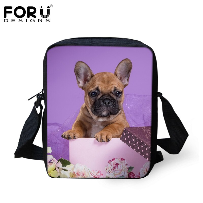 FORUDESIGNS kobiety Mini krzyż ciała torby dla dziewcząt chłopców słodkie 3D buldog francuski druku damskie Messenger torby podróżne torebka na ramię: H5794E