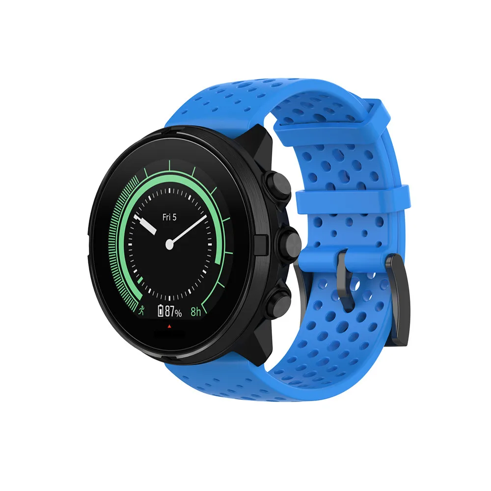Silikon-Armband für Suunto Spartan Sport Wrist HR für Suunto 9/9 Baro/Suunto7/D5 Uhr 24 mm Ersatzarmband