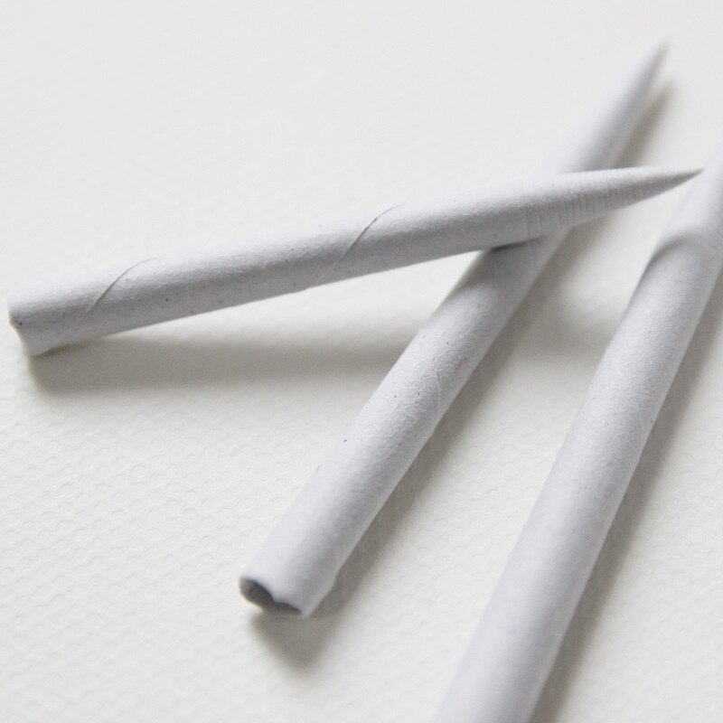 15pcs Blending Smudge Stump Stick Single Smear Tortillon Sketch Art Drawing Tools Pastel Rice Paper Erasable Brush