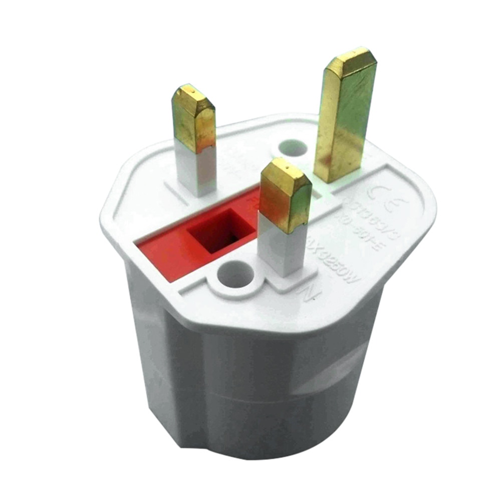 EU Euro 2 Pin to UK 3 Pin Plug AC Universal Adapter Travel Converter European JL.19