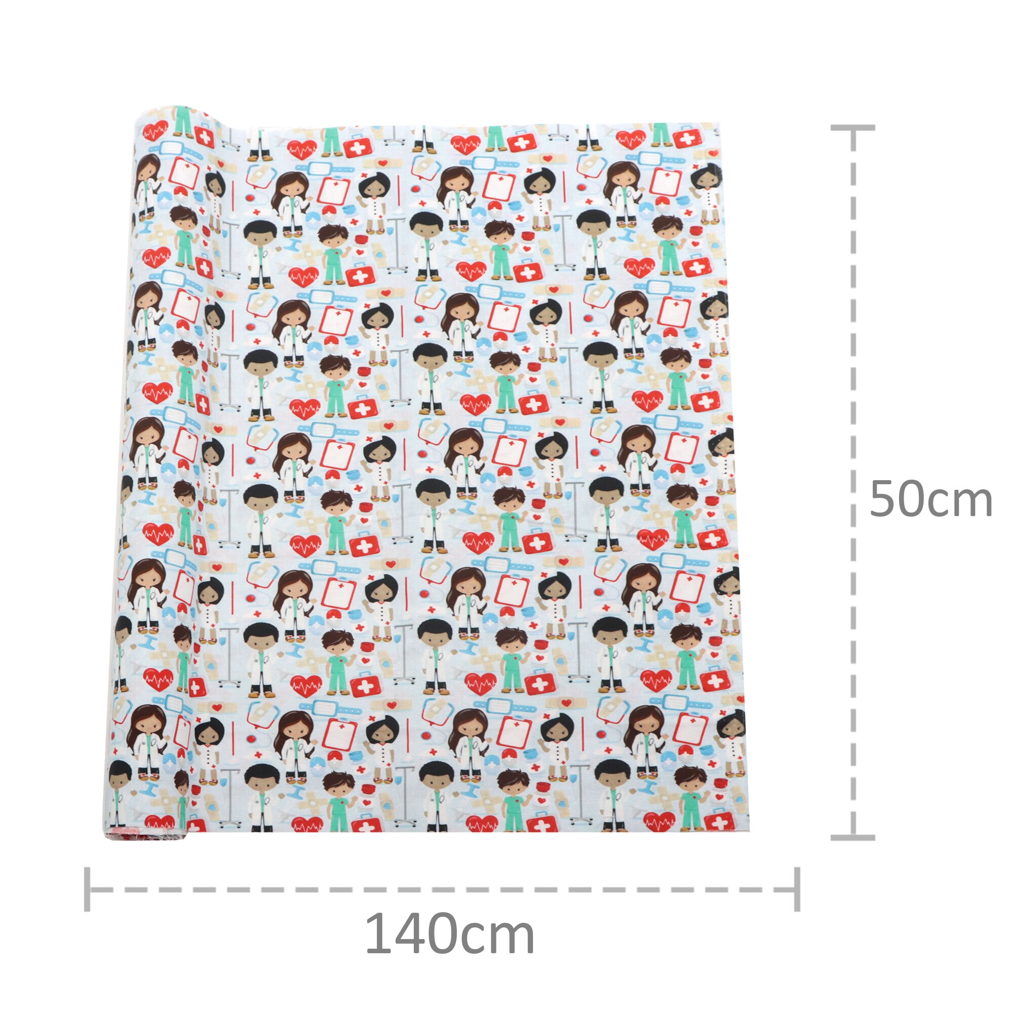 50*140cm 5Entwürfe/einstellen Krankenschwester Gedruckt 100% Baumwolle Stoff NäHenne Kleidungsstück Kleidung Quilten Patchwork Stoff Tilda puppe, 1Yc12650