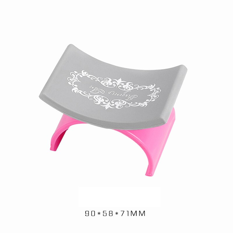 Repose-bras en forme de U pour Nail Art, en Silicone, amovible, lavable, pour Salon de manucure, accessoires pour les ongles, 1 pièce: Pink