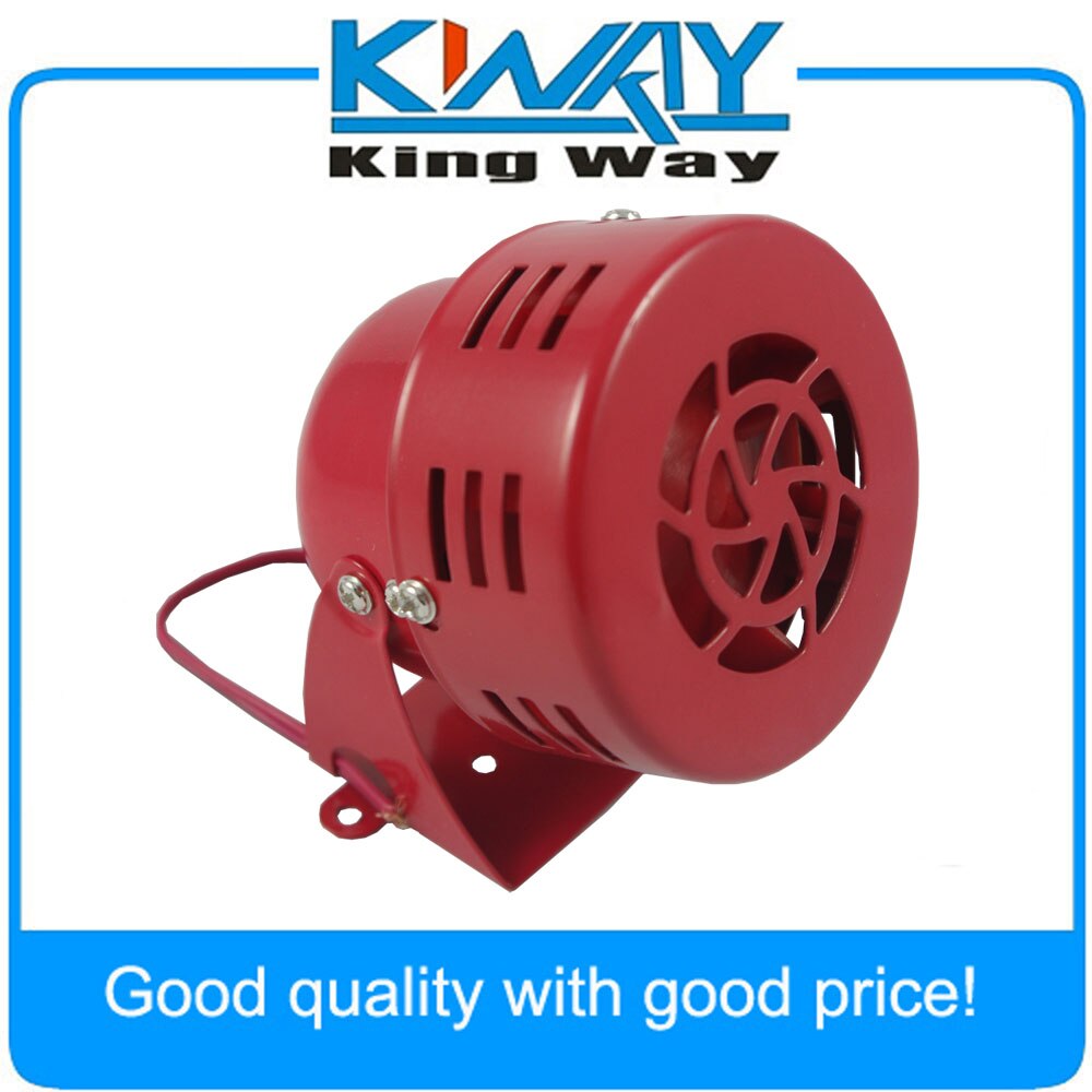 12V Motor Driven Red Air Raid Siren Horn Alarm Horn Car Truck 1950s Style 3"
