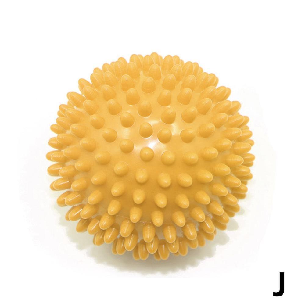 Gelb Fitness Faszie Ball Massage Ball muskel entspannung Massage Ball Ball igel Griff Fitness wirbelsäule akupressur Ball ba F8K1: Fitness Ball J
