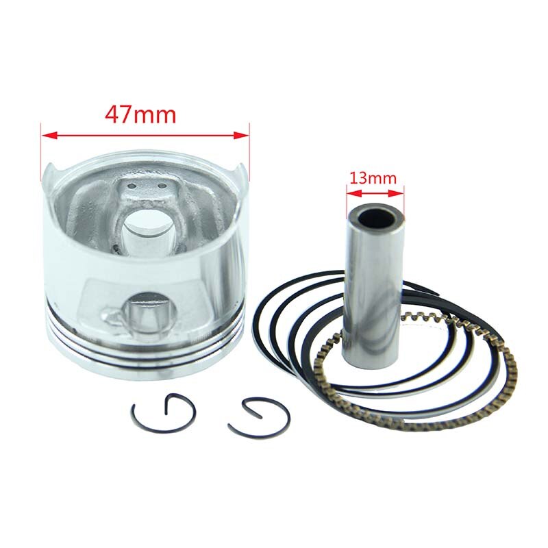 70cc passform för lifan zongshen loncin 47mm 13mm kolvringsstiftsats för atv fyrhjuling dirt bike 2hh-126