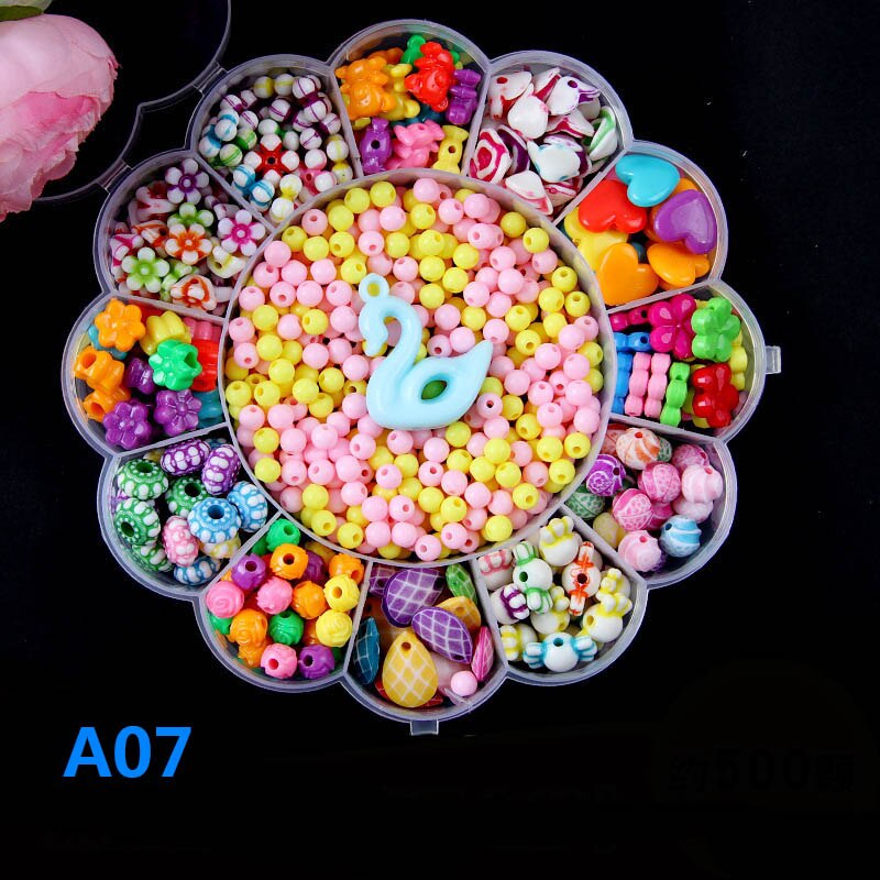 Pack Flower Jewery DIY Beads Necklace Bracelets Loose Beads Kids Decorative Beads Craft Making Suit Accessories: 7