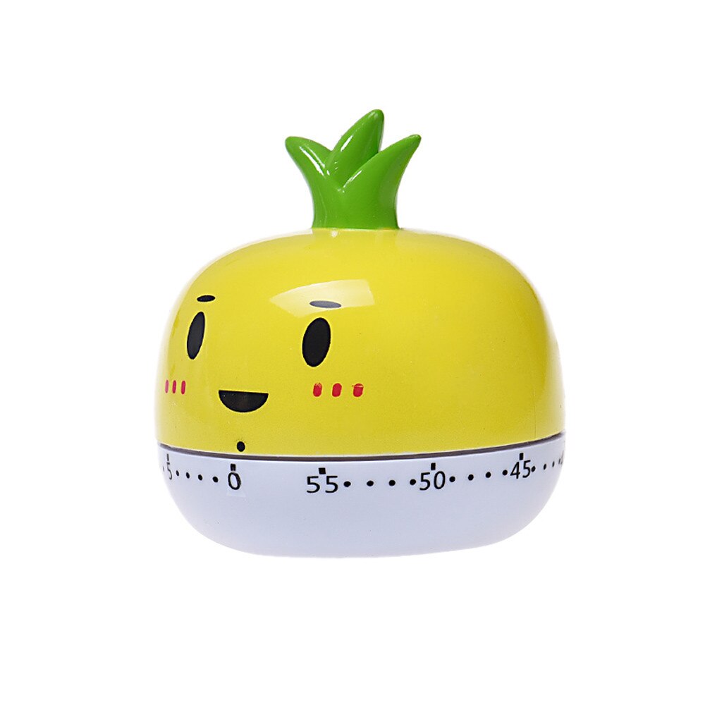 Kitchen Timer 60 Minutes Cute Fruit Animal Plastic Mechanical Cooking Timer Reminder Temporizador Cocina Kitchen Countdown Clock: B