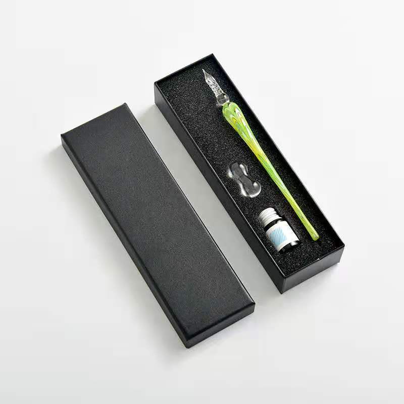 Quicksand Gradient Colour Glass Dip Pen 16 Style Student Stationery School Supplies Writing Printing Fountain Pen School: 3