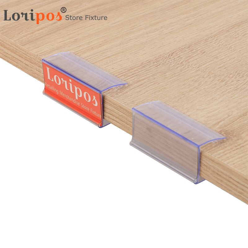 6cm x 2.25cm glas træ hylde kant greb strimmel hylde montering data strimmel pris taler hylde top label holder tegn display klip