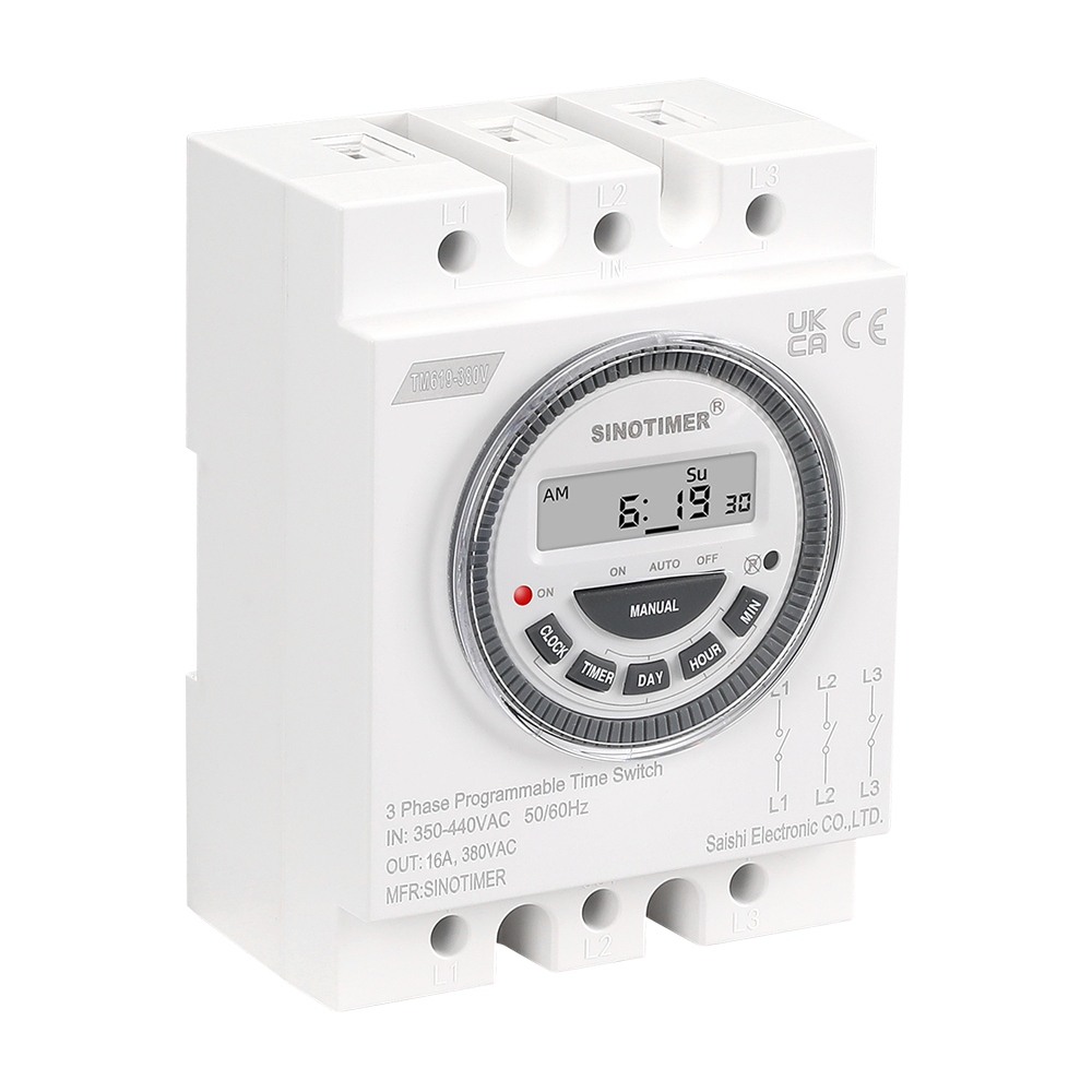 SINOTIMER 3 pièces Trois phases 380 v 415 v 7 jours programmable Minuterie Relais Temporisé