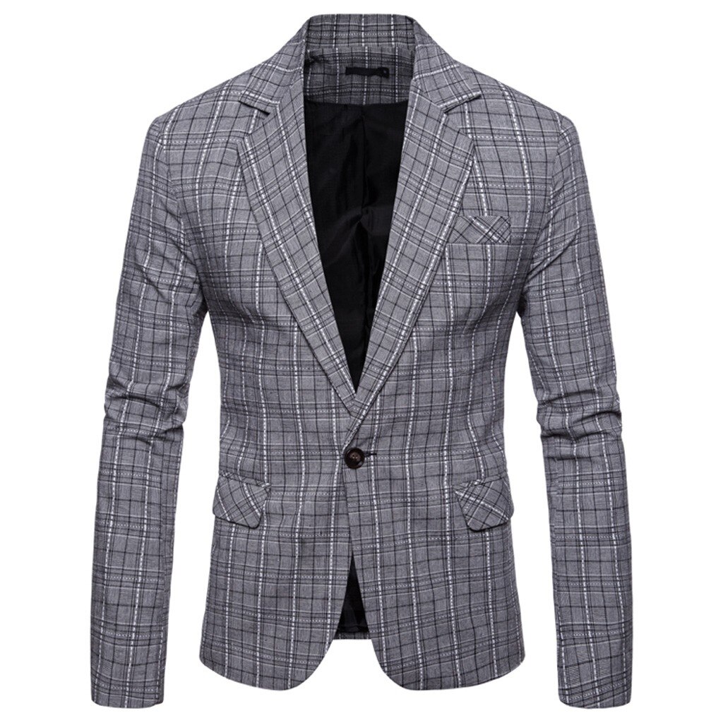 Mens Checkered Suit Custom Made Men Suit Jackets Tailored Casual Men Suits Blazer Loose Male Suits Casual Blazers Men