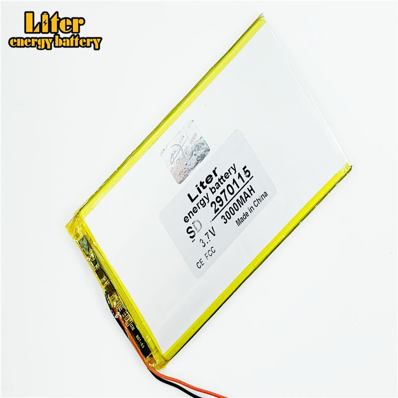 Liter energy battery 3.7V 2970115 3000MAH 3070115 tablet battery brand tablet general polymer lithium battery