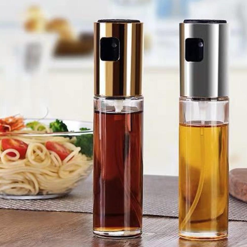 1pc glas olivenolie sprøjte olie spray tom flaske eddike flaske olie dispenser til madlavning salat bbq køkken bagning