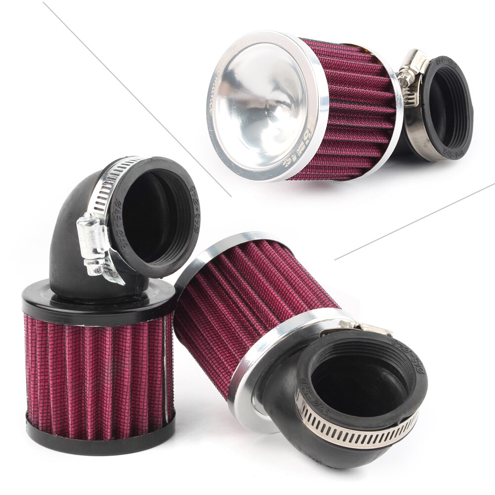 90 Graden Luchtinlaatfilter Met Klem Clearnerreplacement Voor Motorfiets 45 Mm-48 Mm Id Pijp 90 ° Bobber chopper Cruiser