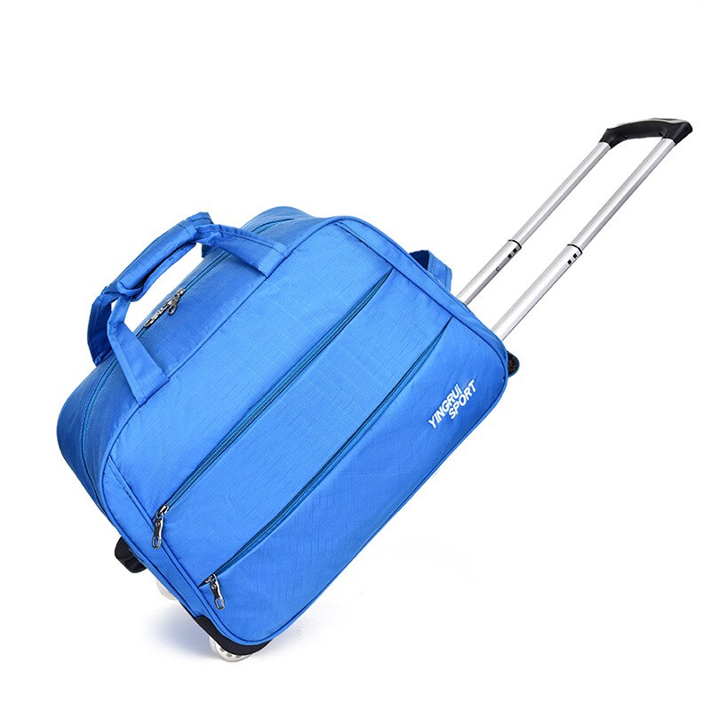 Rolling Suitcase Waterproof Luggage Bag Thickening Rolling Luggage Trolley Case Luggage Lady Travel Luggage with Wheels: Sky Blue