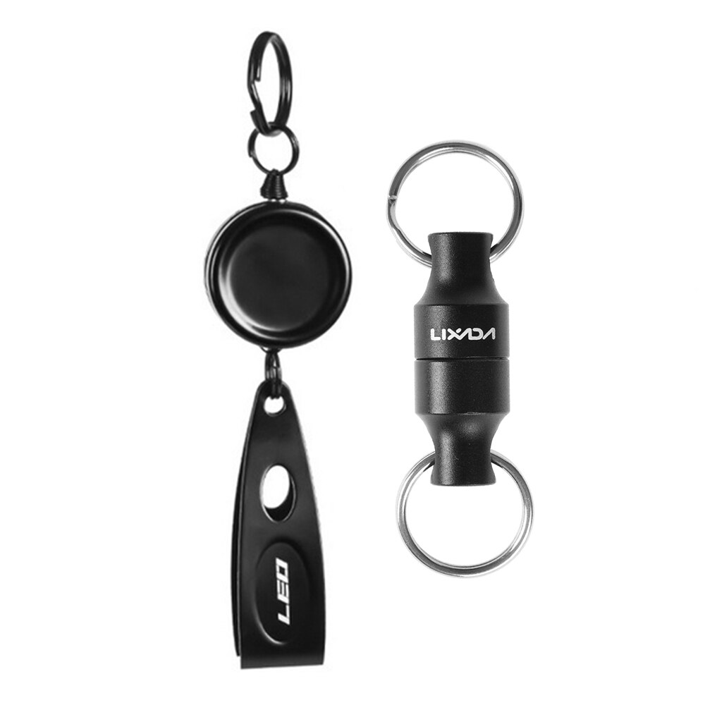 Lixada Magnet Clip Landing Net Connector Fly Fishing Magnetic Net Release Holder Keeper with Coiled Lanyard Fishing Line Clipper